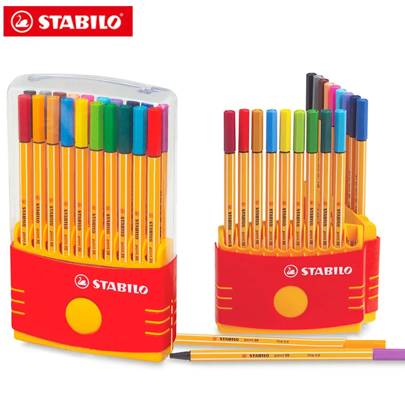 10/20 шт. цветные фломастеры Stabilo Point 88 Fineliner 0 4 мм гелевая фоторучка Германия|Гелевые