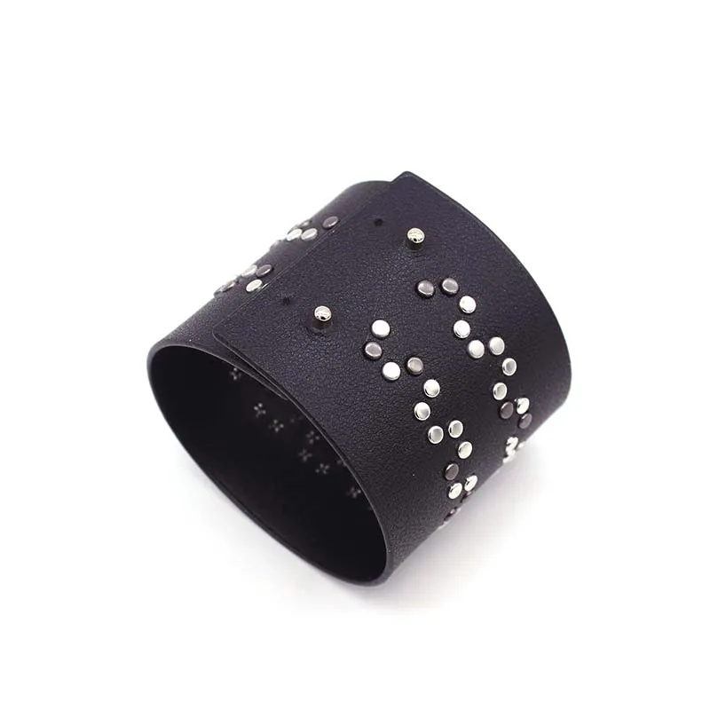 D& D Роскошные Панк кожаные браслеты с заклепками ручной работы браслеты с заклепками для женщин зарядный кабель кожаный браслет ювелирные изделия