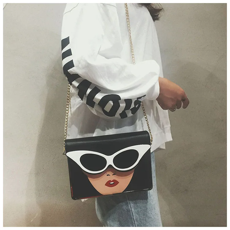 Bolsos Mujer, ограниченная серия, новинка, квадратная женская сумка с глазами, порт, ветер, уличная съемка, маленькая Индивидуальная коробка, плечо, диагональная посылка