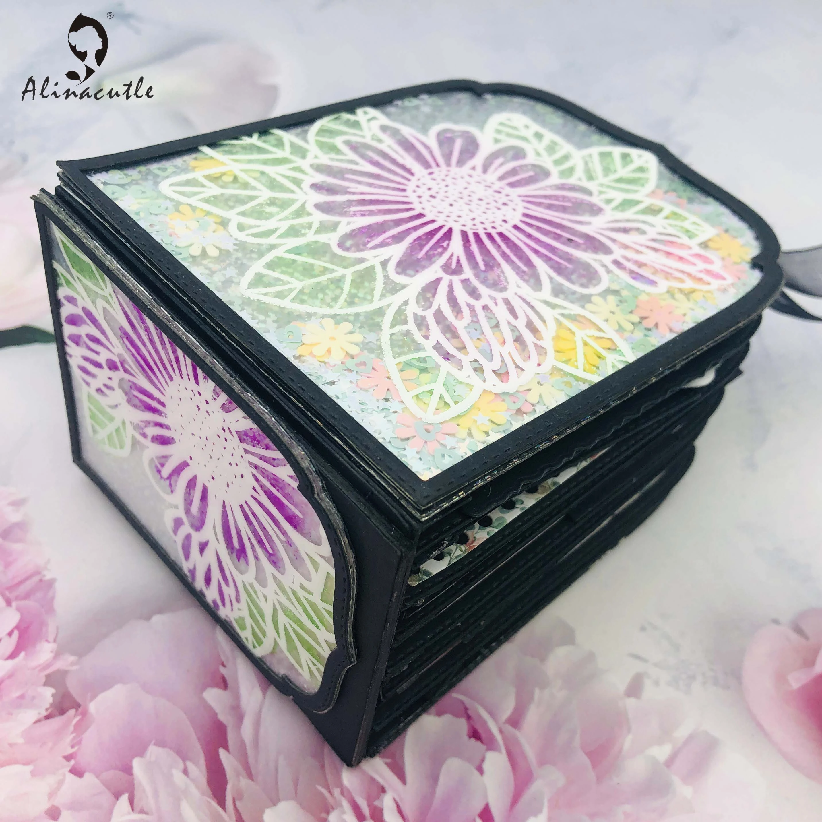 Alinacutle 3-Piece Fireworks Hot Foil Stamping Metal Plates & Dies - Craft Foiling Set For Card Making & Scrapbooking