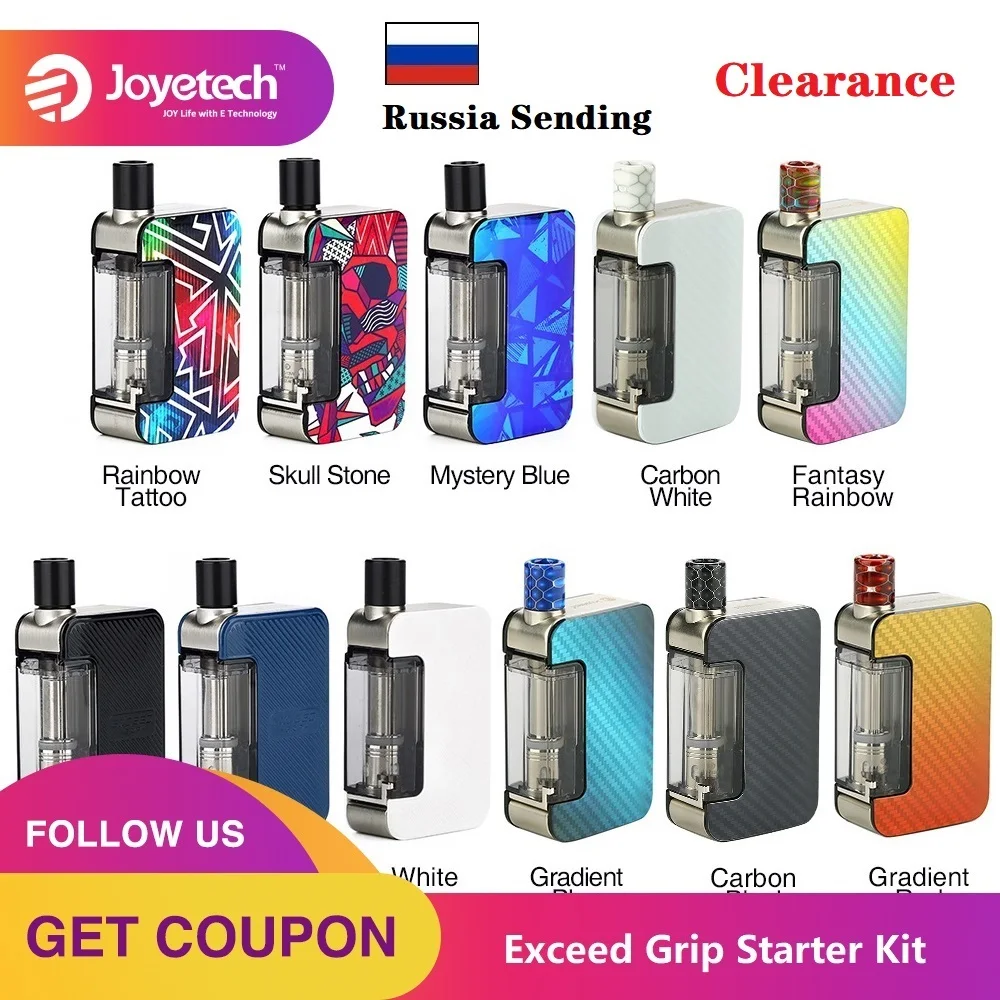 Новый цветной оригинальный набор Joyetech Exceed Grip Pod Vape с аккумулятором 1000 мАч и