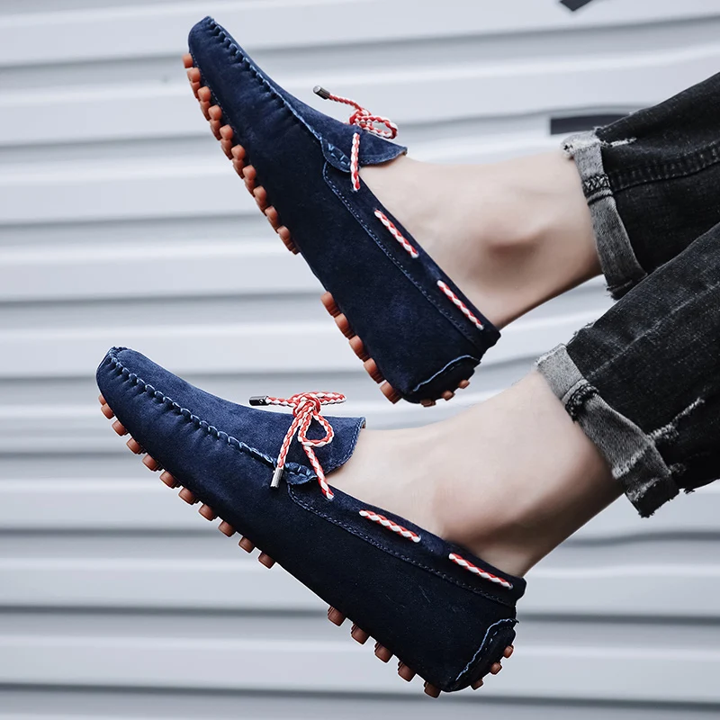 DEKABR Size 38~47 Genuine Leather Loafers Hot Sale Driving Shoes Fashion Casual Shoes Original Design Summer Flats Moccasins Men