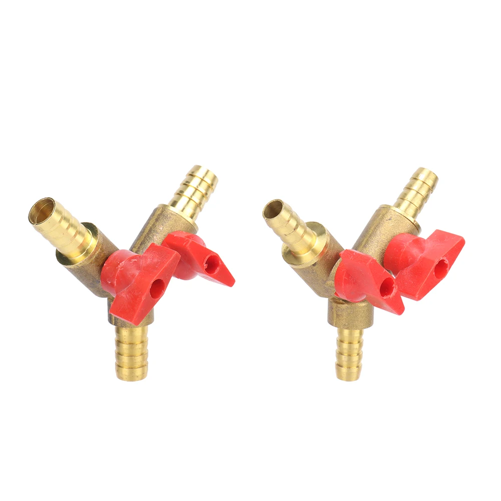 

1 Piece 8mm 10mm Hose Y shape 3 Way Small Brass Ball Valves Plastic Water Hose Tube 3-Way Shut Off Ball Valves