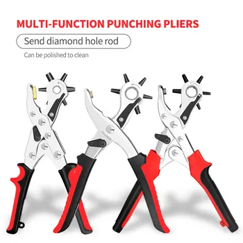 

Tool For Leather Hole Punch Household Pliers Multifunction Skin Watch Strap Waistband Leather Watch Bag Hole Punch 6 Sizes