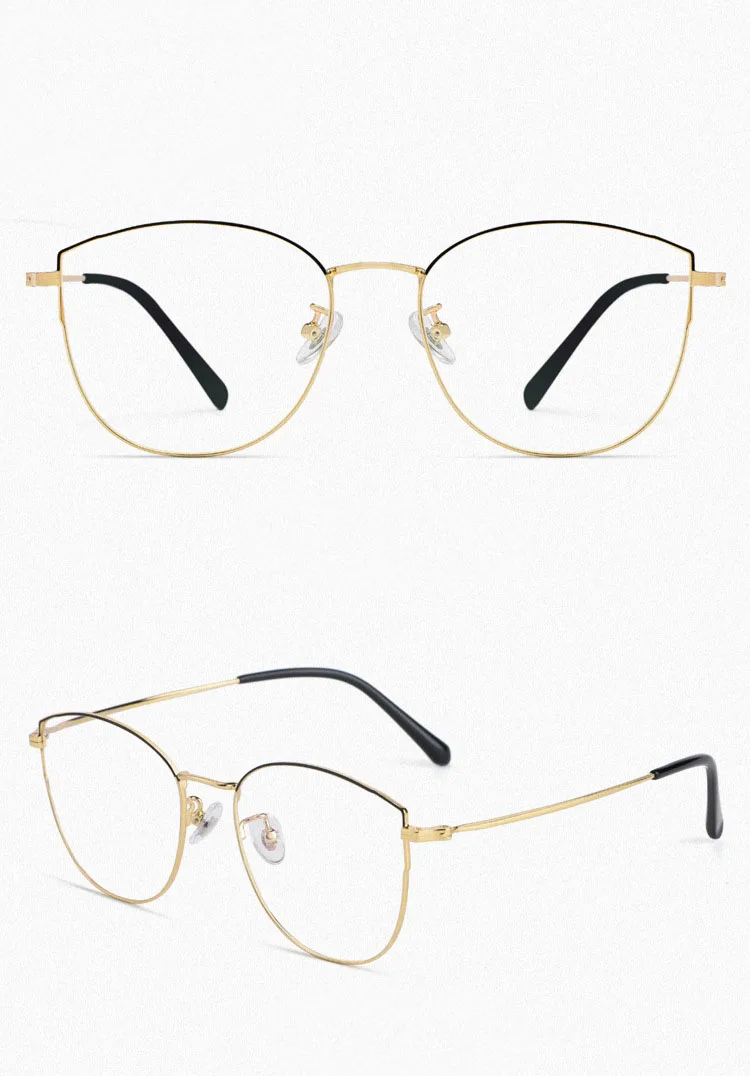 Cat Eye Glasses Women Titanium Optical Glasses Frame IP Plating Oculos clear glasses oculos de grau Myopia accesorios mujer