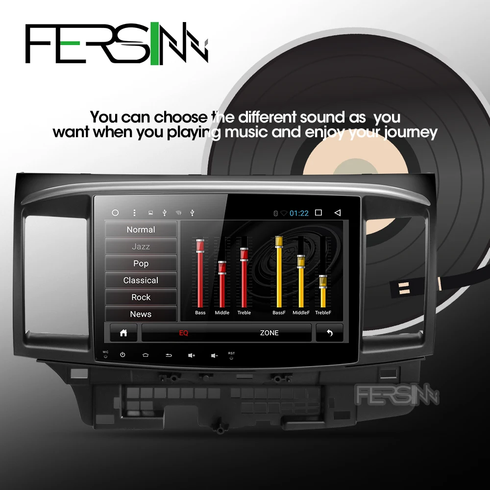 Excellent Fersinny CYS1060 2G Octa Core Android 9.0 for Mitsubishi Lancer stereo multimedia GPS Radio car dvd gps player stereo gps 3