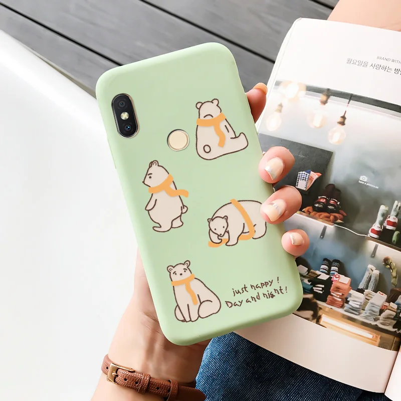 TPU Shell Black Soft For XIAOMI Redmi S2 Case Silicone Matte Fundas For Redmi S2 Case Personality Cute Cartoon Phone Case Cover leather phone wallet Cases & Covers