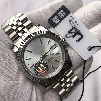 

U1Factory Luxury Brand watch Men automatic mechanical sweeping movement luxury Watches silver dial datejust