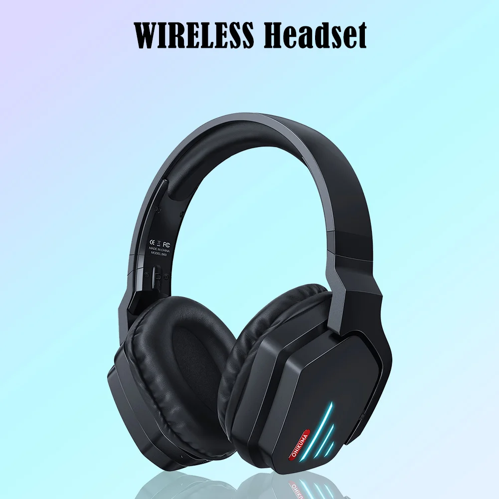ONIKUMA B60 Bluetooth-compatible Gaming Headset with Microphone 7.1 Channel Over-Head Gamer Headphones for Computers PC Laptop |