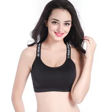 Бесшовный спортивный бюстгальтер с буквенным принтом пуш-ап, спортивный бюстгальтер для женщин, спортивный бюстгальтер для йоги, лифчик для фитнеса, топы для йоги, фитнес лифчик, Спортивная майка