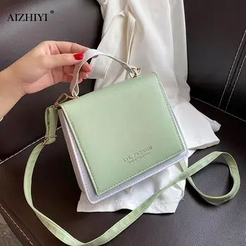 

Fashion Exquisite Shopping Bag Casual Women Crossbody Top-handle Bags Splicing PU Money Totes Shoulder Handbag