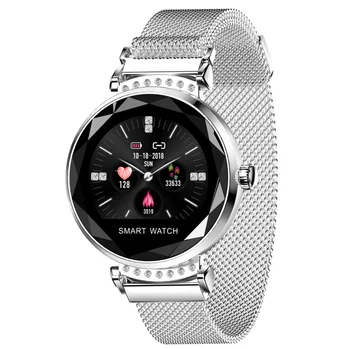 

Newest Fashion H2 Smart Watch Women 3D Diamond Glass Heart Rate Blood Pressure Sleep Monitor Best Gift Smartwatch