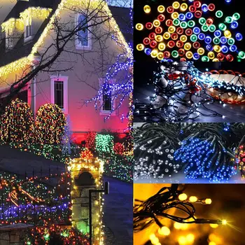 

22M 200LED Led Solar Copper Wire Lamp Outdoor Fairy Lights String Light For Wedding Home Garden Decoration Solar Light In-Ground