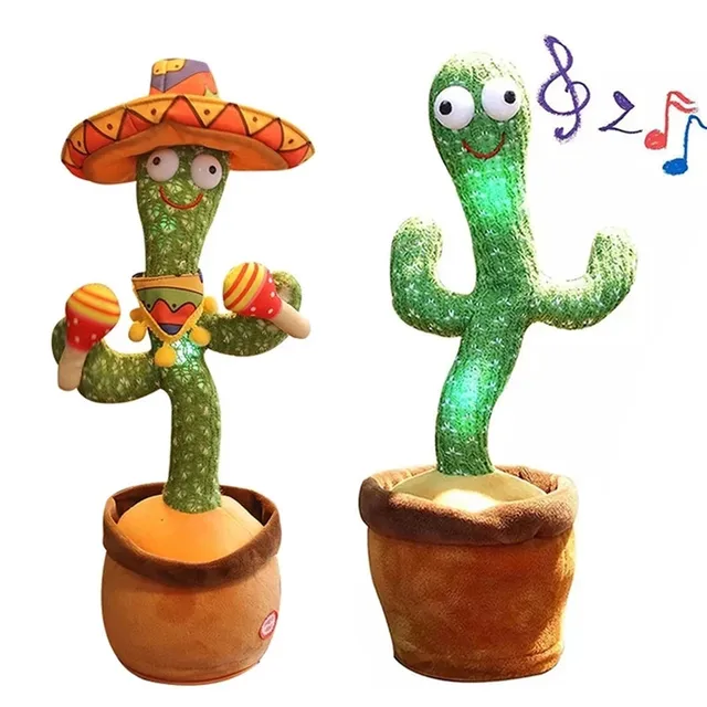 Dancing Cactus Toys Speak Electronic Plush USB Toys Cactus Repeat Singing Doll Twisting Dancer Talking Funny Christmas Gifts 3