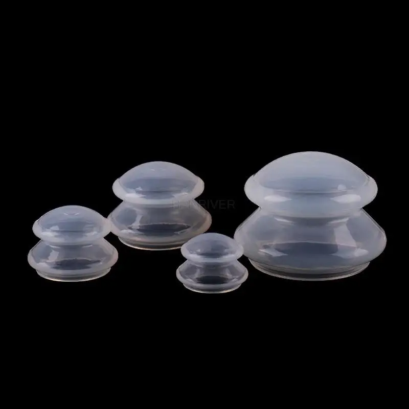 HANRIVER new FDA material silicone cupping household high transparent LFGB vacuum cupping four-piece set 2