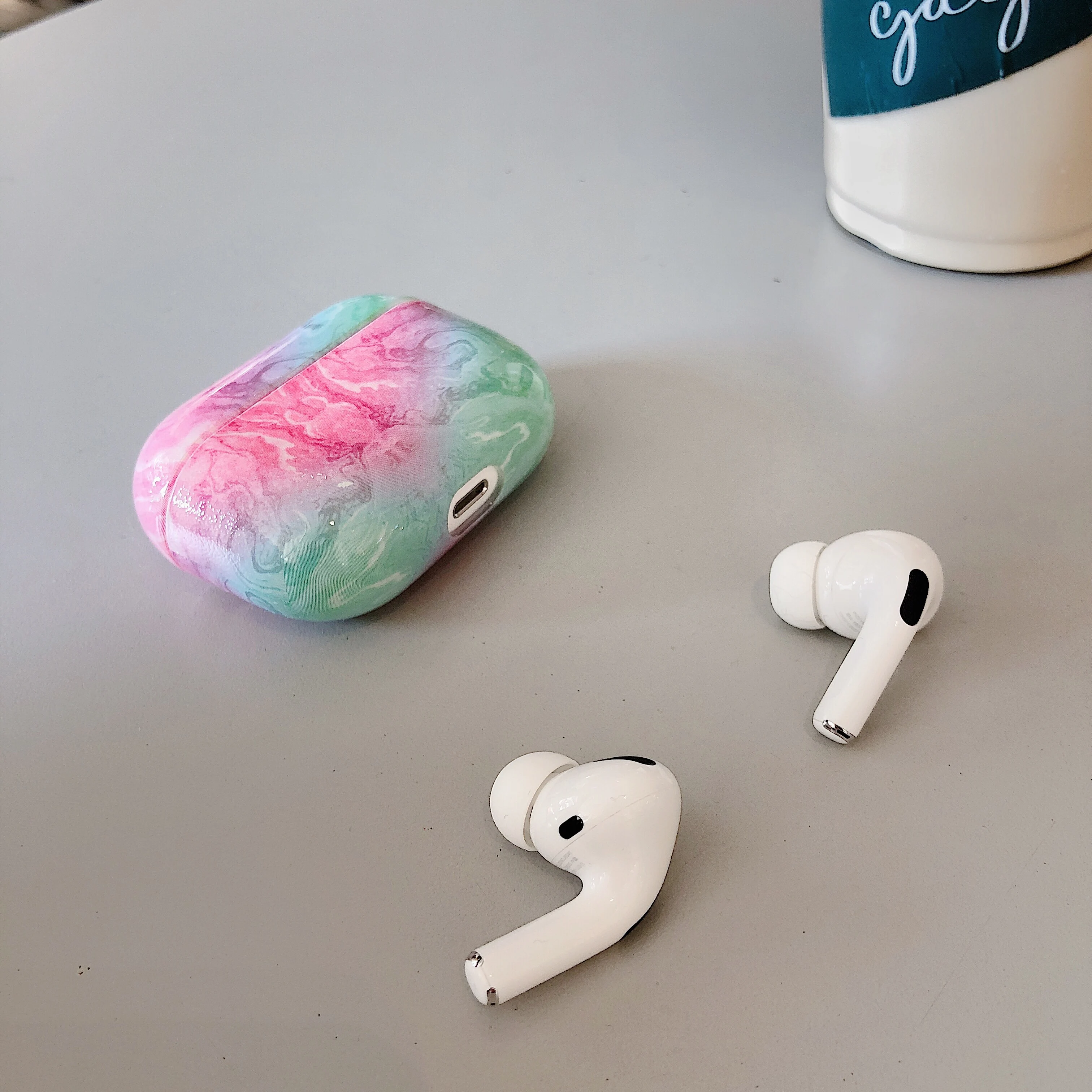 3D мраморный чехол для Airpods Pro беспроводной с Bluetooth airpod 3 Apple AirPods защитный зарядки| |