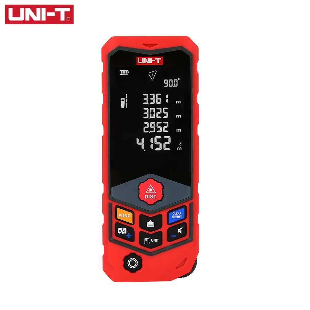 

UNIT 100m Mini Digital Handheld Laser Distance Meter Rangefinder Diastimeter Area Volumn Pythagorean Range Finder Tape Measure