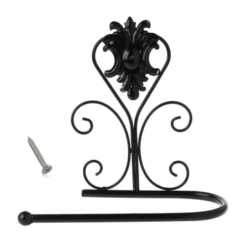 

Iron Vintage Toilet Paper Towel Roll Holder Bathroom Wall Mount Rack Black New Black Toilet Paper Roll Holder And Screw