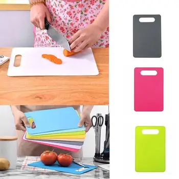 

Non-slip Hole Cutting Board Anti Bacterium Chopping Food Block Chopping Kitchen 5 Cut Color Slice Tools Bar Board G4M0