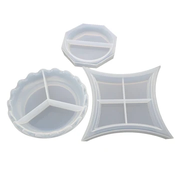 

DIY Crystal Epoxy Mould Irregular Plate Molds High Mirror Handmade Coaster Mold