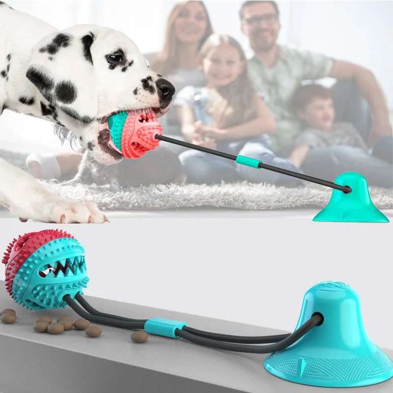 Molar Bite Interactive Dog Toy with Durable Rope Pet Toys Suction Cup Tooth Cleaning Chewing Rubber | Дом и сад