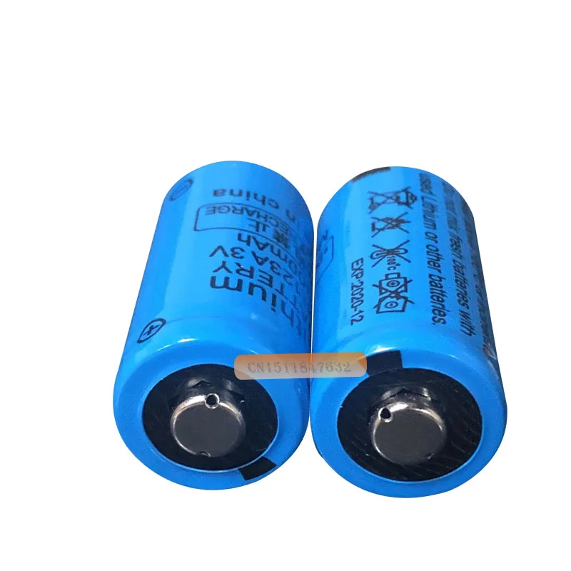 Комплект из 2 предметов, 3V CR123A ячейка литиевой батареи 1300 мА/ч, CR123 CR17335 CR17345 16340 LiMnO2 сухая Первичная батарея для камеры