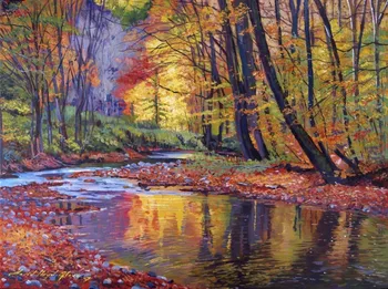 

AUTUMN PRELUDE - DAVID LLOYD GLOVER ART SCENIC SILK POSTER Decorative Wall painting 24x36inch