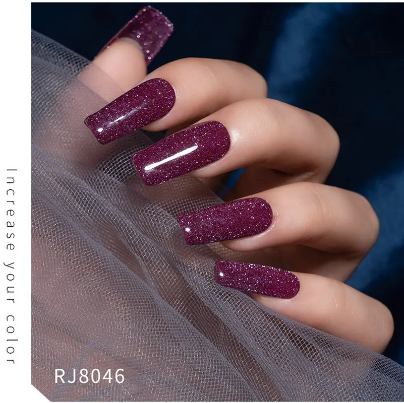 RS NAIL10ml Sparkling Gel Nail Polish Reflective Glitter Gel Semi Permanent Nail Art Varnish For Manicures Need Base Top Coat 4