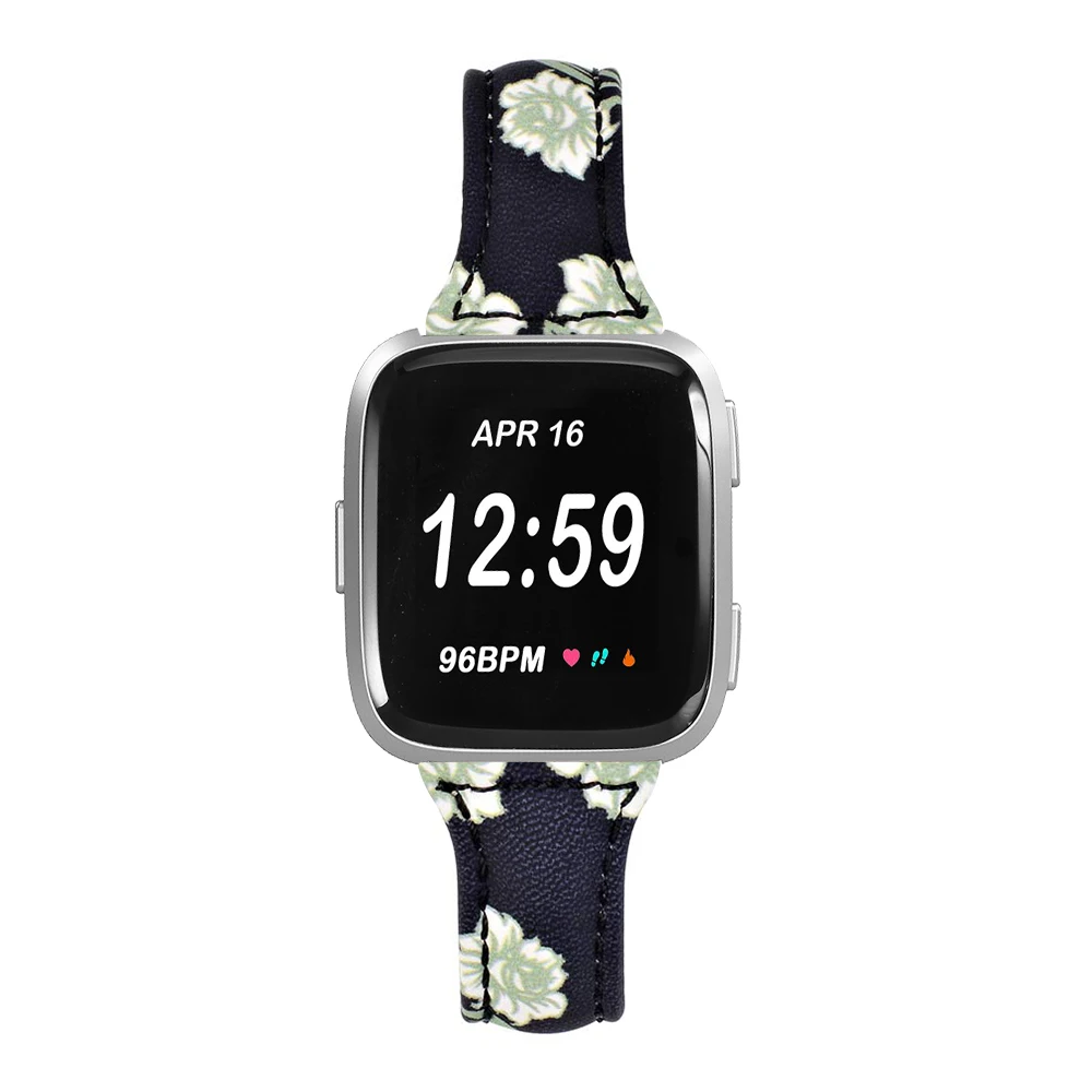 Кожаный ремешок для часов с принтом Fitbit Versa 2 смарт-браслет узором fitbit versa / lite |
