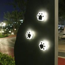 

4pcs Lovely Animal Bear Paw Shape Solar LED Ground Lights Outdoor Garden Landscape Foor Lamp for Lawn Pathway Yard Walkway Light