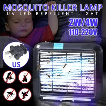 

110-220V LED Mosquito Killer Lamp LED Light Insect Killer Energy Saving Anti Mosquito Lamp Electric Shock Repellent US Plug 45M
