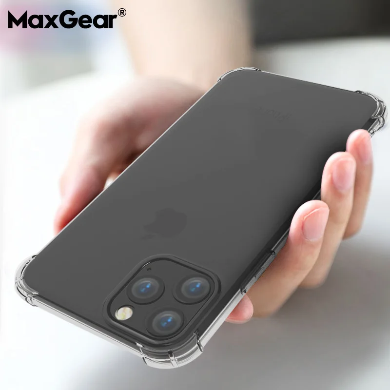 

Clear Transparent i Phone Case For iPhone 11 Pro Max XS X XR 6 6S 8 7 Plus Air Cushion Shockproof Protection Soft Silicone Cover