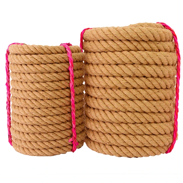 Thick Hemp Rope, Wear-Resistant Bundled, Hand-Woven, Tug-of-War