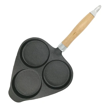 

3 Holes Eggs Frying Pot Non-stick Thickened Omelet Pan Pancake Steak Cooking Ham