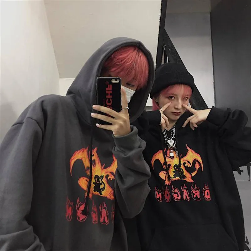 Cute Dragon Hoodies Men Women Funny Pullover Hooded Cartoon Pokemon Sweatshirts Streetwear Casual Hooded Tops Jackets Coat Male Cute Dragon Hoodies Men Women Funny Pullover Hooded Cartoon Pokemon Sweatshirts Streetwear Casual Hooded Tops Jackets Coat Male