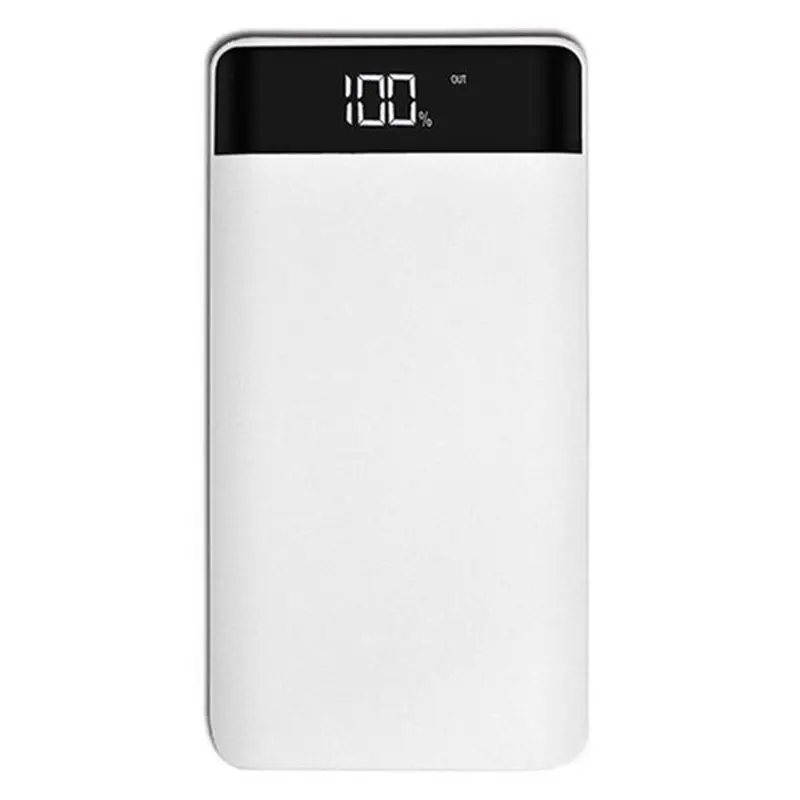 Универсальный 5 в 2 А 3 usb порта Внешний Аккумулятор Чехол Набор DIY 8X18650 зарядное устройство коробка DIY для samsung Xiaomi мобильный телефон - Цвет: Белый