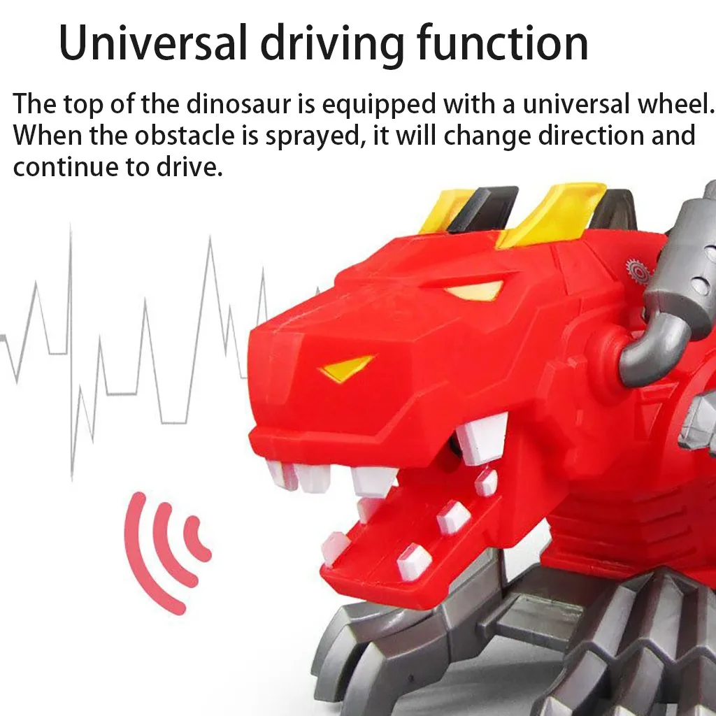 Электрический спрей динозавр Электрический робот ПЭТ с музыкальным светом Детская игрушка подарок динозавр трансформированный электрический игрушечный автомобиль общий