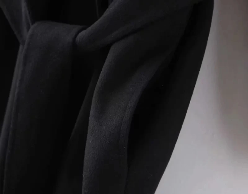 Увядшее зимнее длинное пальто для женщин, английский стиль, винтажное шерстяное пальто с воротником, с капюшоном, большие размеры, с поясом, толстое шерстяное пальто для женщин