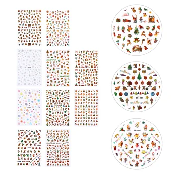 

10Pcs Nail Stickers Lovely Creative Funny Manicure Material Nail Art Decals Nail Art Accessories Nail Art Supplies for Lady