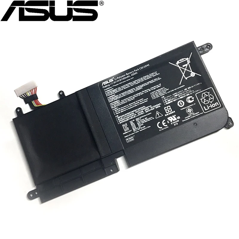 ASUS оригинальные 6140 мА/ч, C22-UX42 Аккумулятор для ноутбука ASUS UX42 UX42A UX42VS UX42E3317VS-SL UX42E3517VS-SL UX42E3537VS-SL 7,4 V 45Wh