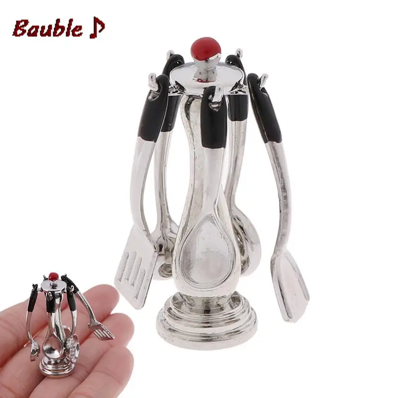 1:12 Dollhouse Miniatures Tableware Cutlery Knife Fork Spoon Cake Knife Chopping Block Kitchen Food Furniture Toys dollhouse furniture set doll house toys pretend kitchen toys kitchen toys