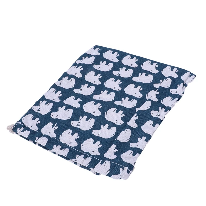 Горячая 2 шт хлопок Путешествия Drawstring Tote Сумка для хранения нижнего белья игрушка сумка для хранения L белый медведь КИТ