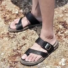 Пляжные сандалии; сандалии-гладиаторы для мужчин; Sandalias Hombre Heren Schoenen; Летняя обувь; повседневная обувь на липучке; мужские шлепанцы