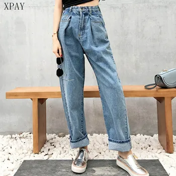 

Vintage Jeans Wide Leg High Waist Women Pants 2020 Summer Fashion Students Denim Pants Casual Harem Jeans Femme Trousers Clothes
