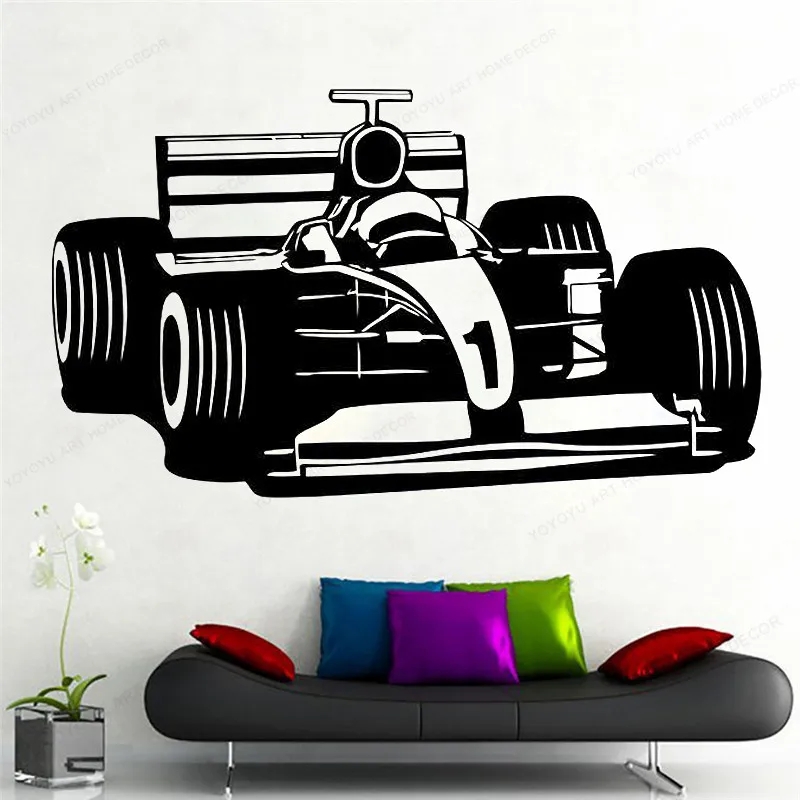 

Car kids room wall vinyl sticker Boys Wall Decal sports wall decoration removable wall art mural for home HJ414