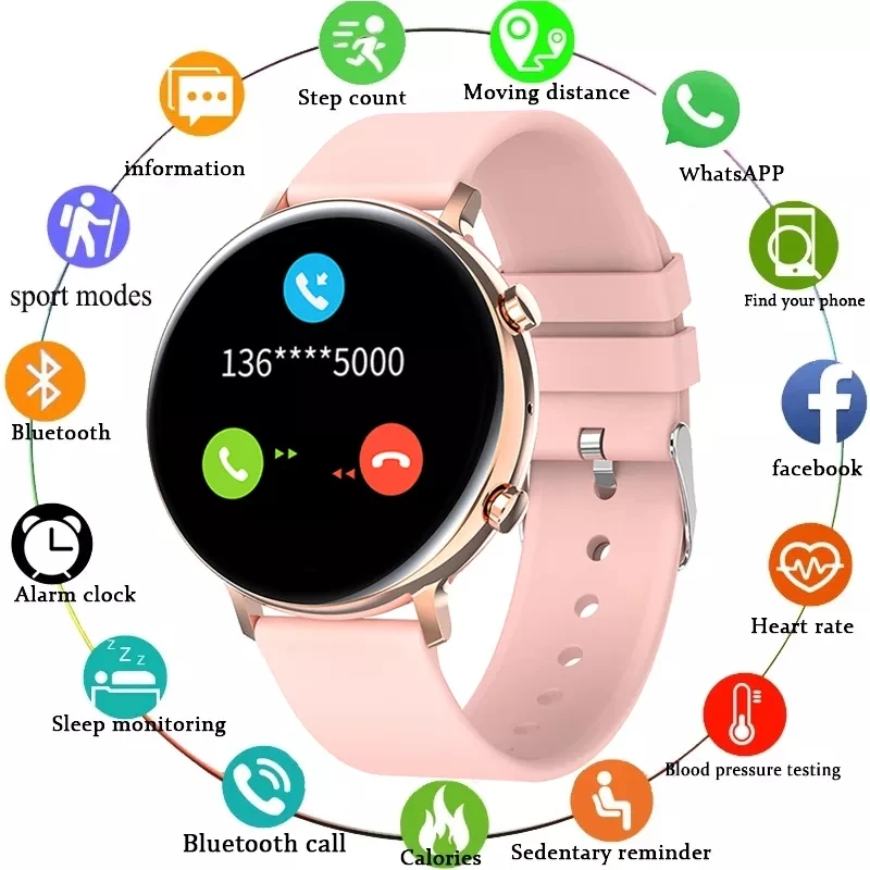 Новинка 2021 смарт-часы с Bluetooth для женщин водостойкие IP68 пульсометр ЭКГ ФПГ