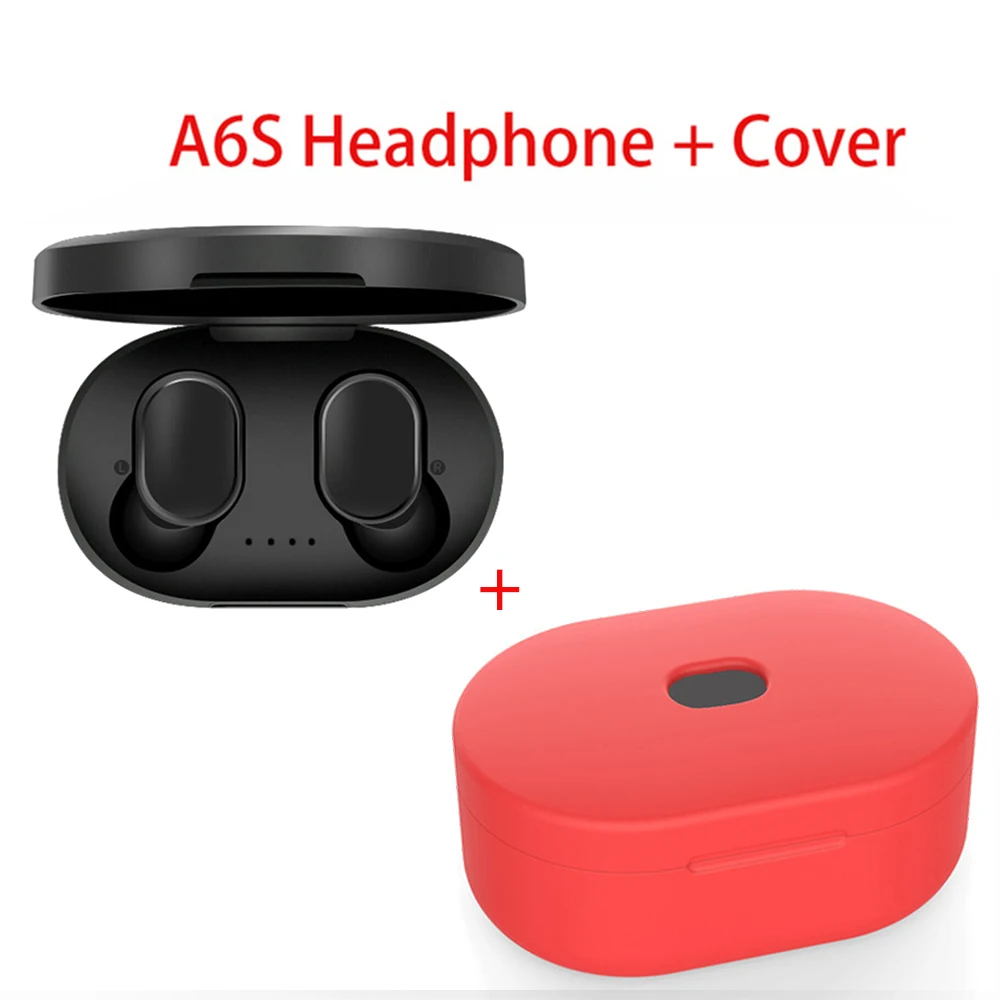 Red Cover A6S беспроводные наушники для Airdots наушники Bluetooth 5,0 TWS наушники с шумоподавлением микрофон для iPhone huawei samsung Xiaomi Redmi - Цвет: Red Cover