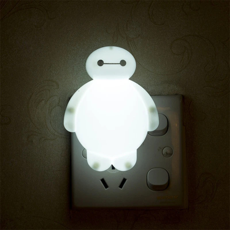 

Cute Cartoon Small Nightlight Led Switch Button Blue Big White Night Light Baby Bedside Originality Insert Lamp Home Decoration