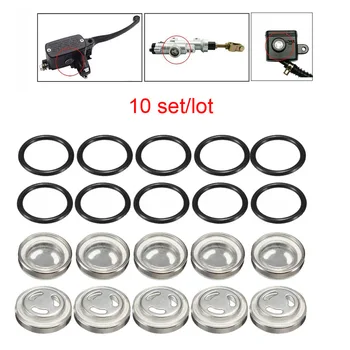 

10 sets/lot Master Brake Cylinder Reservoir Sight Glass Motorcycle Dirt Bike Gasket 18mm 12mm For Honda Suzuki Kawasaki Harley