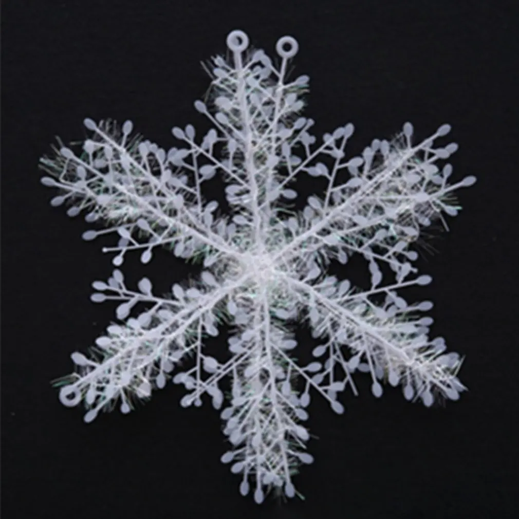 Christmas Tree Decoration Snowflakes White Plastic Artificial Snow Home